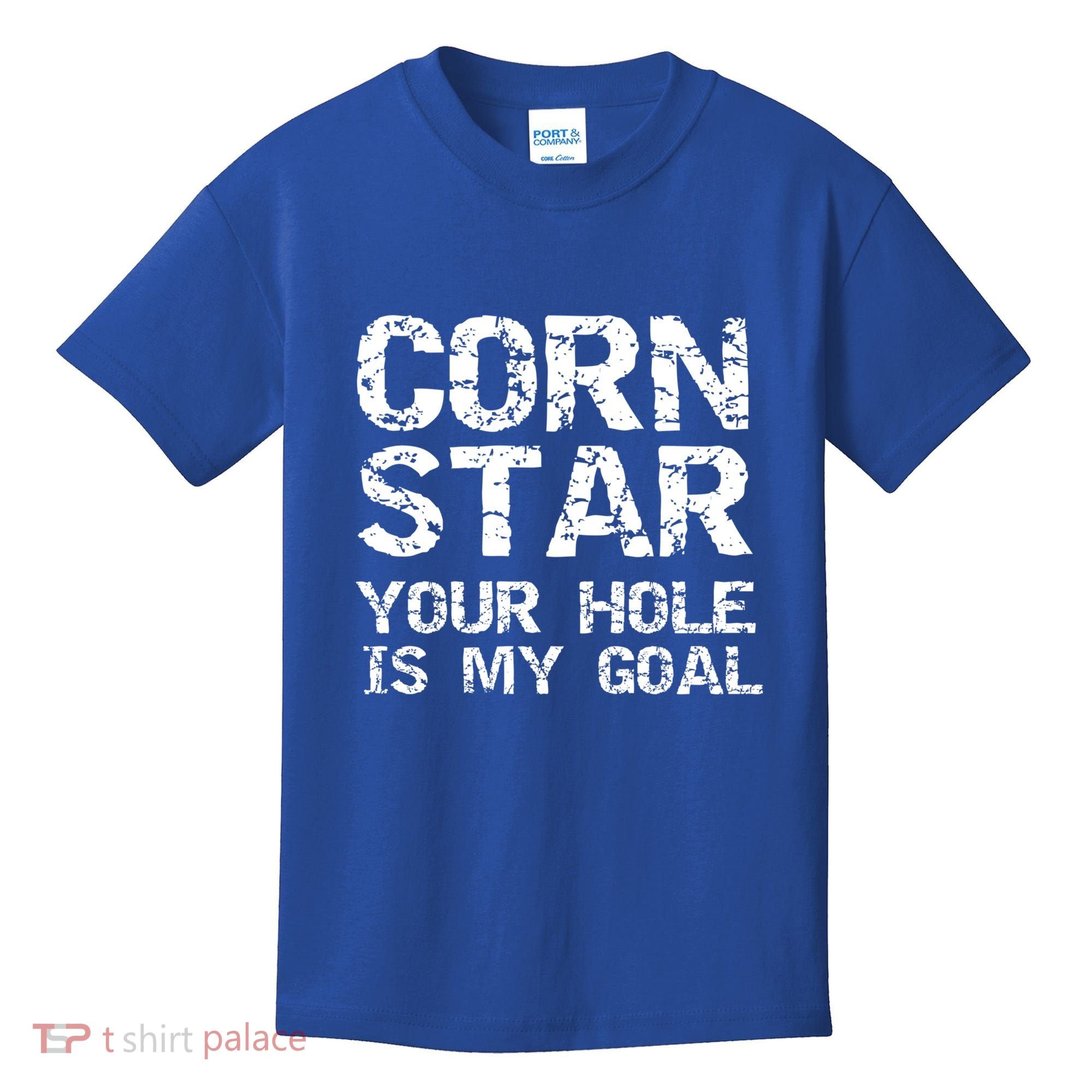 Funny Cornhole Pun Gift Quote Corn Star Your Hole Is My Goal Gift Kids T-Shirt