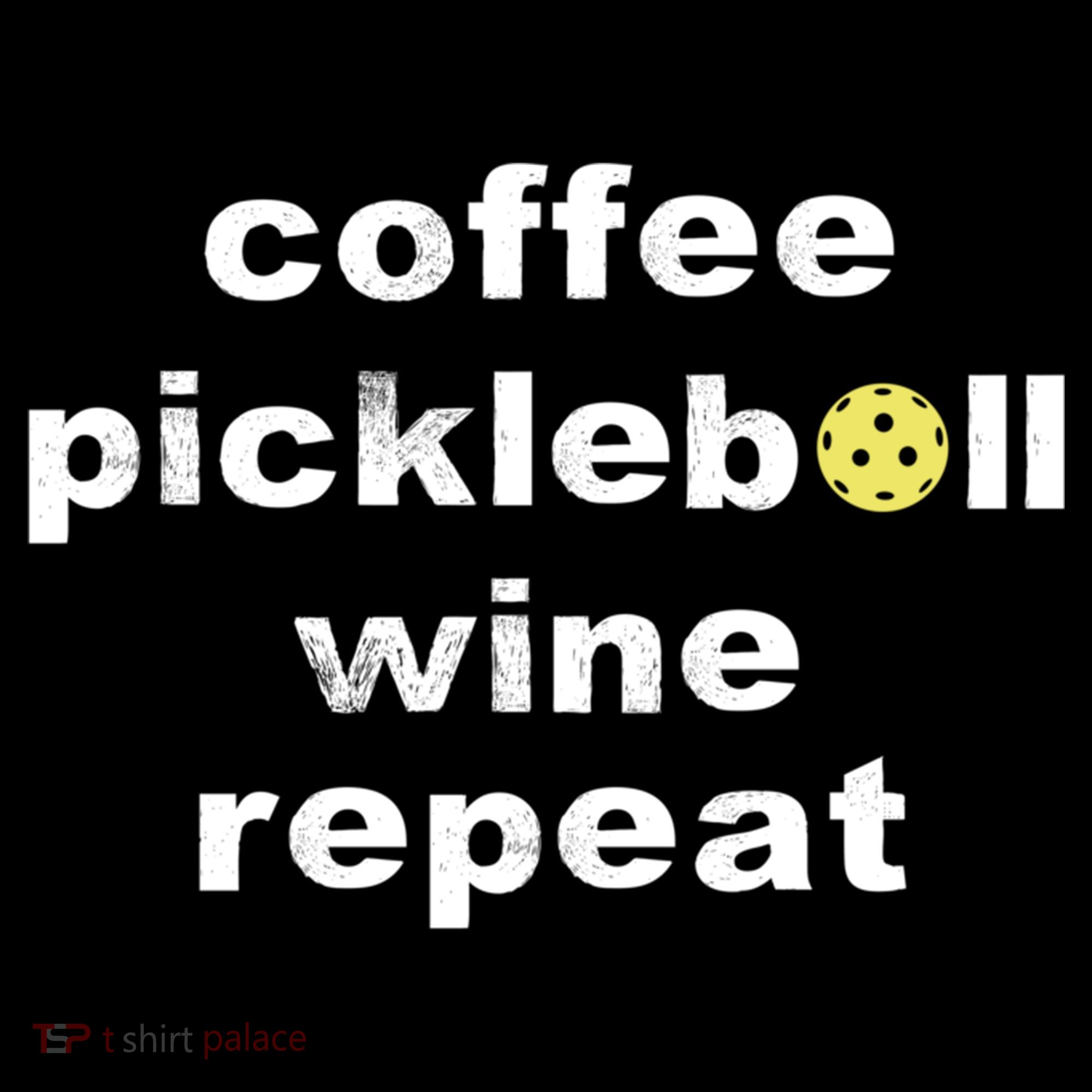 Funny Coffee Pickleball Wine Repeat Dinker Er Gift Doggie Tank