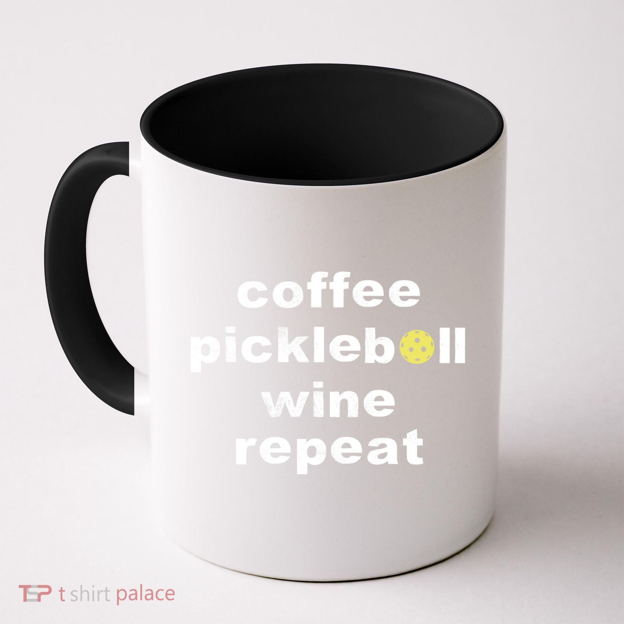 Funny Coffee Pickleball Wine Repeat Dinker Er Gift Coffee Mug