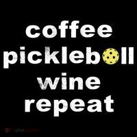 Funny Coffee Pickleball Wine Repeat Dinker Er Gift Pajama Set thumb 2