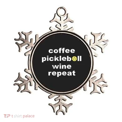 Funny Coffee Pickleball Wine Repeat Dinker Er Gift Ornament