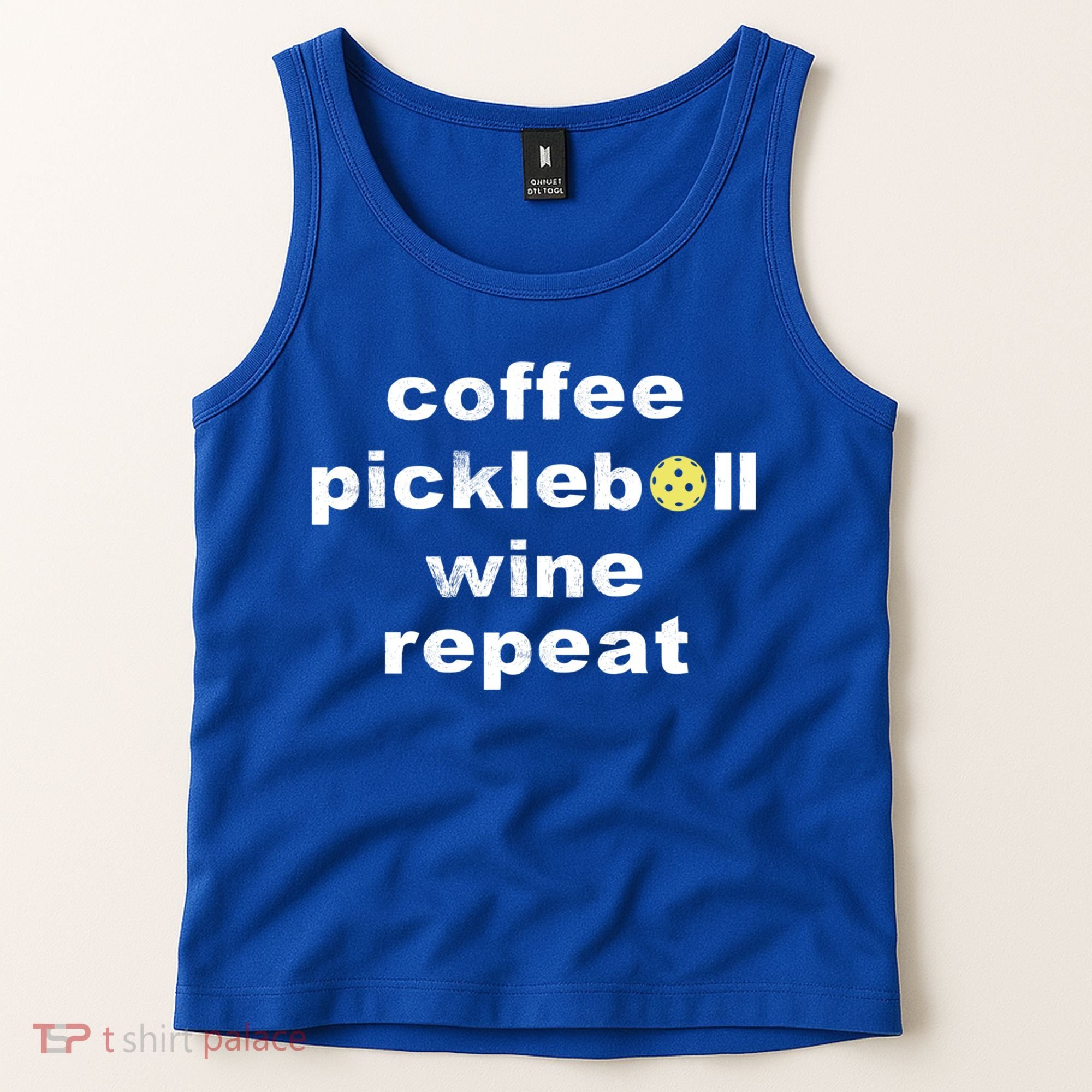 Funny Coffee Pickleball Wine Repeat Dinker Er Gift Tank Top