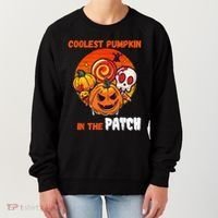 Funny Coolest Pumpkin In The Patch Halloween Boy Girls Kid Women's Sweatshirt thumb 0