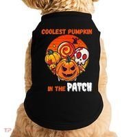 Funny Coolest Pumpkin In The Patch Halloween Boy Girls Kid Doggie Tank thumb 0