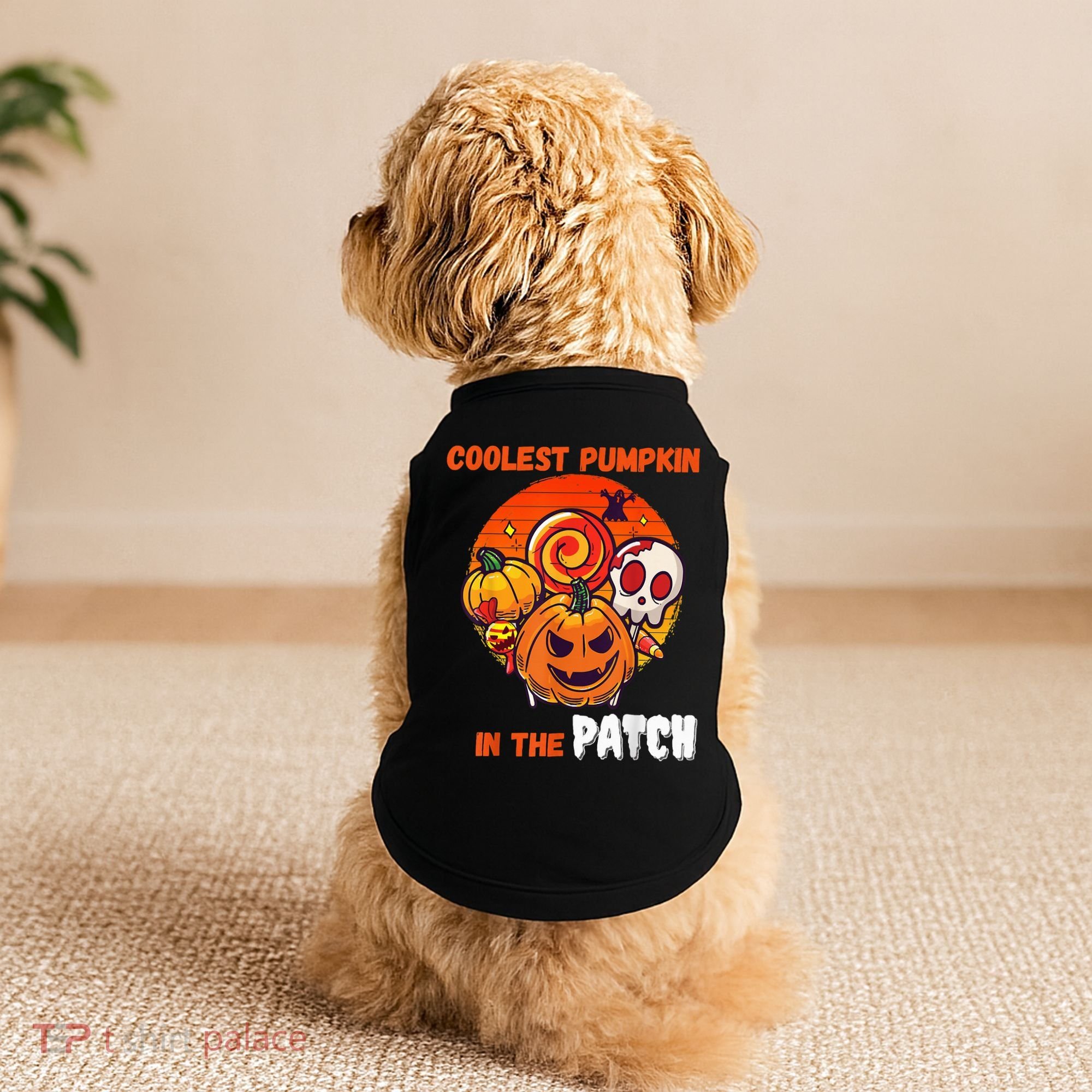 Funny Coolest Pumpkin In The Patch Halloween Boy Girls Kid Doggie Tank