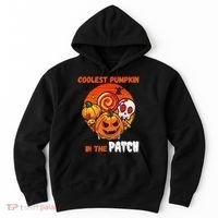 Funny Coolest Pumpkin In The Patch Halloween Boy Girls Kid Hoodie thumb 0
