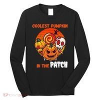 Funny Coolest Pumpkin In The Patch Halloween Boy Girls Kid Long Sleeve Shirt thumb 0