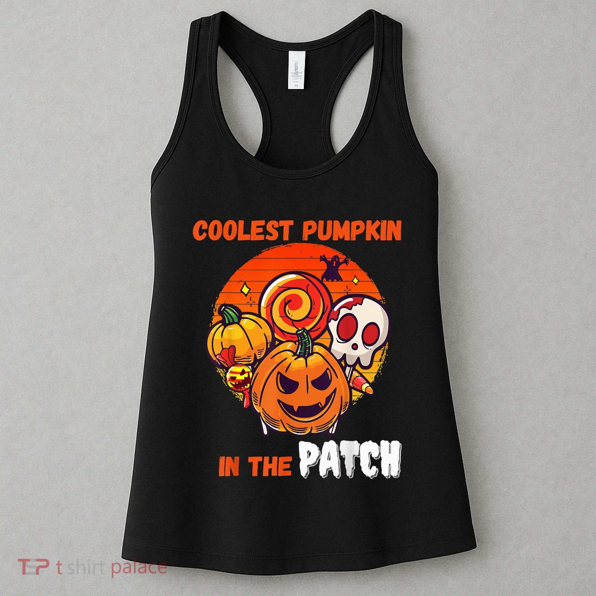Funny Coolest Pumpkin In The Patch Halloween Boy Girls Kid Women's Tank Top