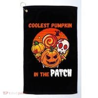 Funny Coolest Pumpkin In The Patch Halloween Boy Girls Kid Golf Towel thumb 0