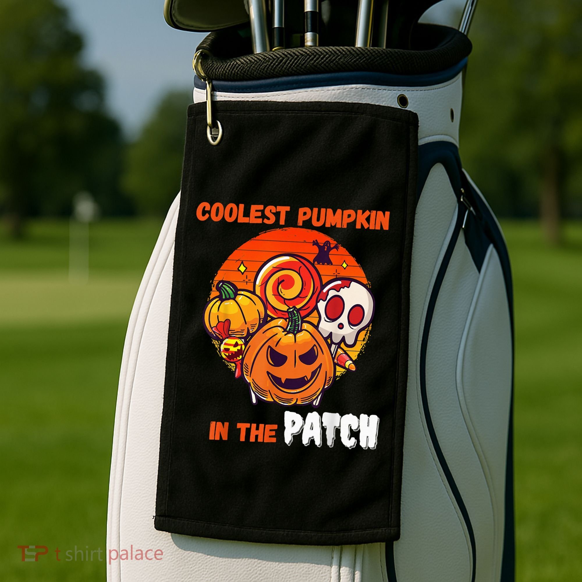 Funny Coolest Pumpkin In The Patch Halloween Boy Girls Kid Golf Towel