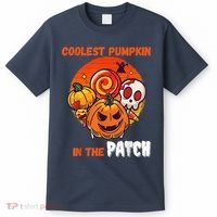 Funny Coolest Pumpkin In The Patch Halloween Boy Girls Kid T-Shirt thumb 0