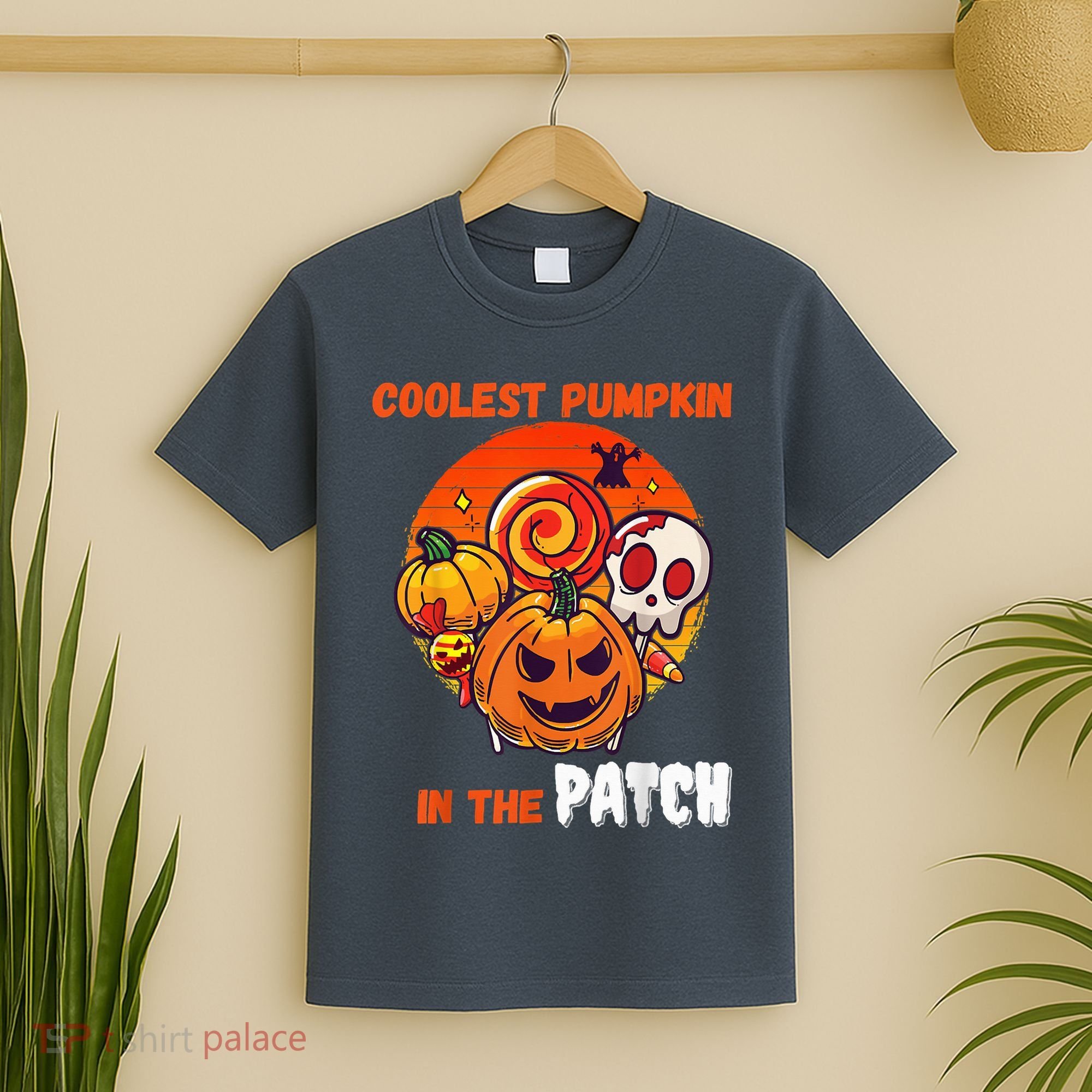 Funny Coolest Pumpkin In The Patch Halloween Boy Girls Kid T-Shirt
