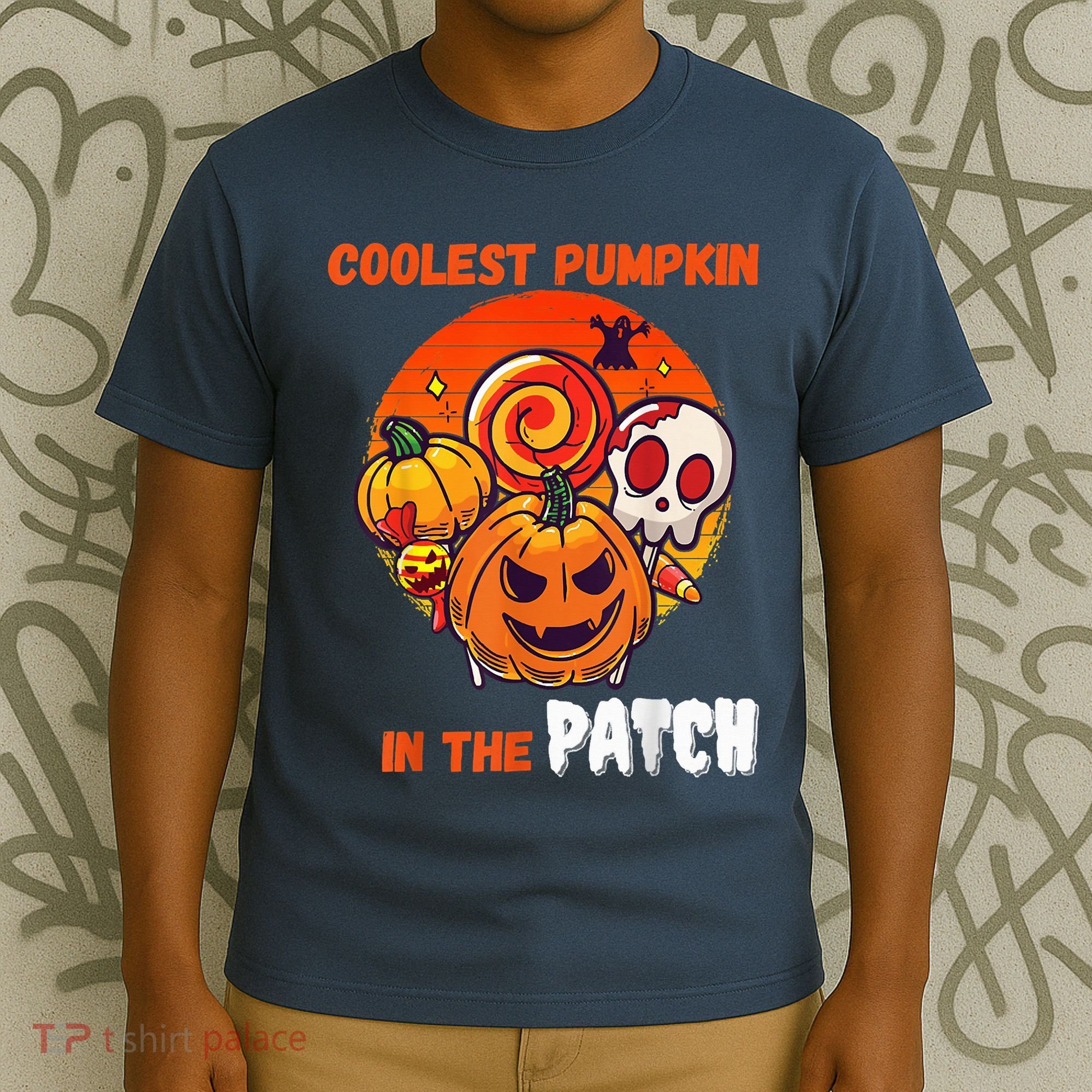 Funny Coolest Pumpkin In The Patch Halloween Boy Girls Kid T-Shirt