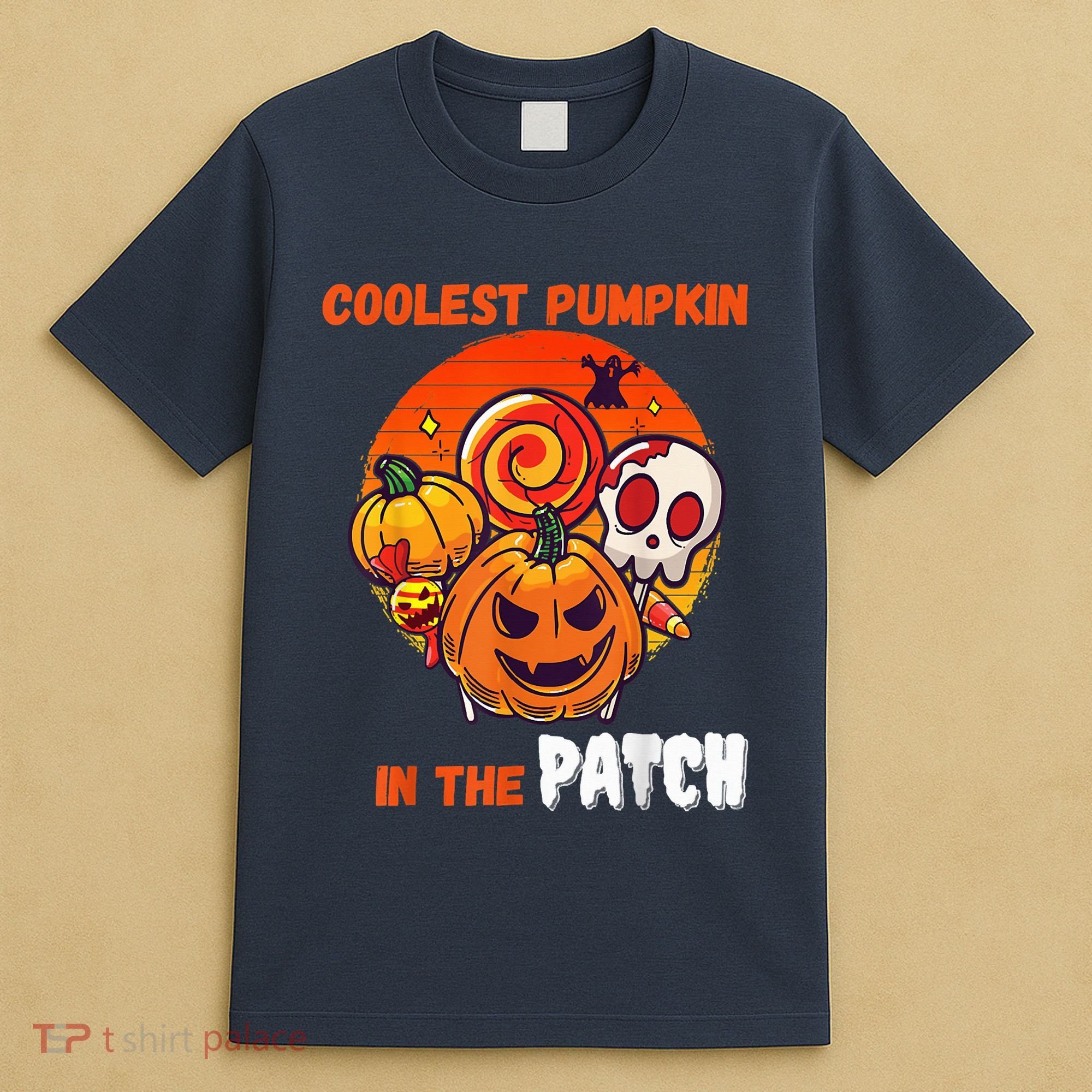 Funny Coolest Pumpkin In The Patch Halloween Boy Girls Kid T-Shirt
