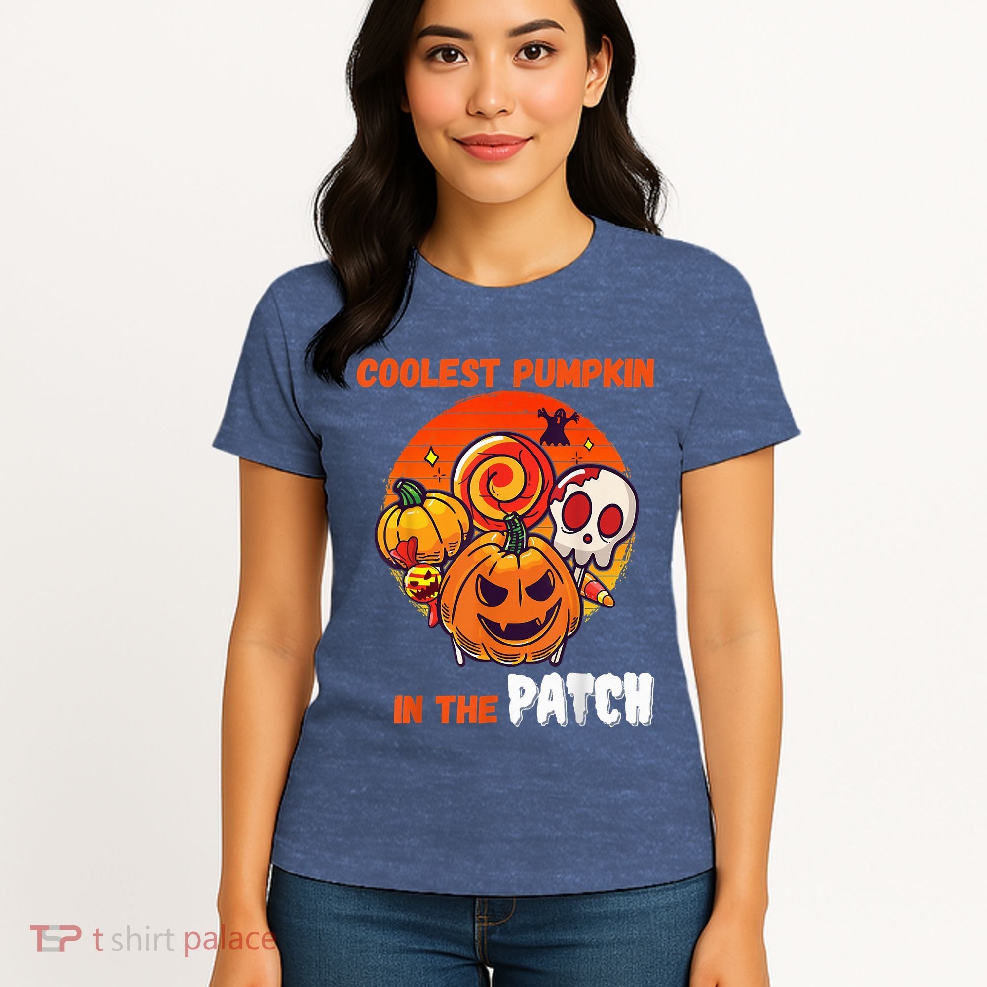 Funny Coolest Pumpkin In The Patch Halloween Boy Girls Kid Women's T-Shirt