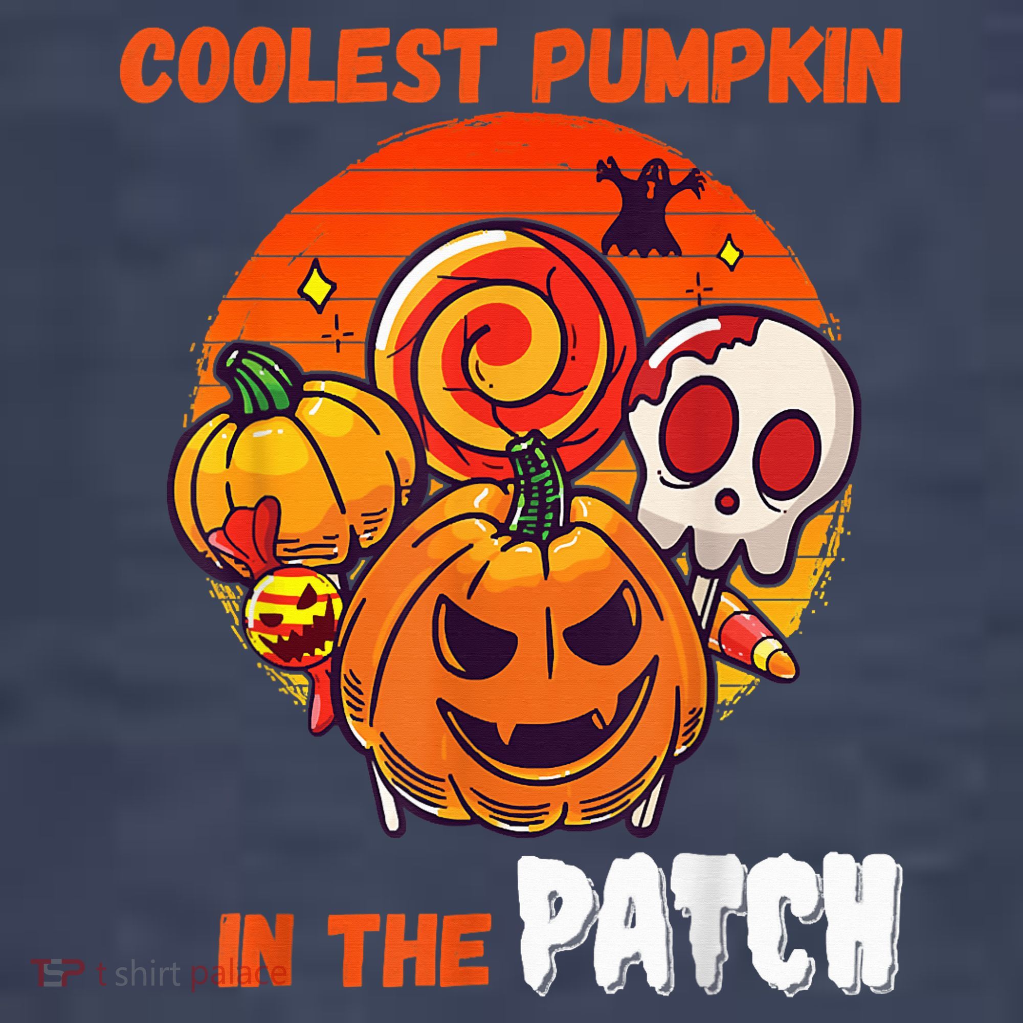Funny Coolest Pumpkin In The Patch Halloween Boy Girls Kid Kids T-Shirt