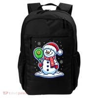 Funny Christmas Pickleball Snowman Pickleball Player Xmas Gift Backpack thumb 0
