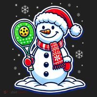 Funny Christmas Pickleball Snowman Pickleball Player Xmas Gift Beanie thumb 2