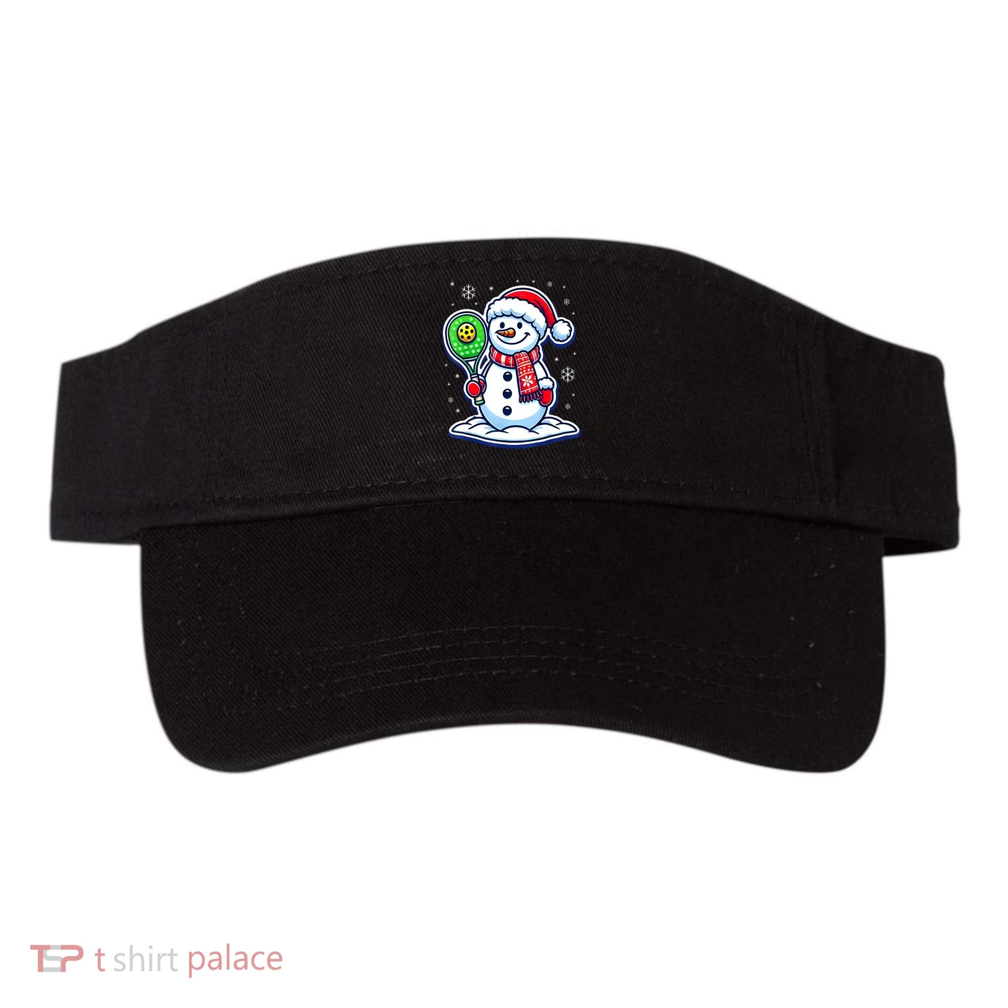 Funny Christmas Pickleball Snowman Pickleball Player Xmas Gift Visor