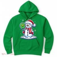Funny Christmas Pickleball Snowman Pickleball Player Xmas Gift Hoodie thumb 0