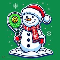 Funny Christmas Pickleball Snowman Pickleball Player Xmas Gift Hoodie thumb 2
