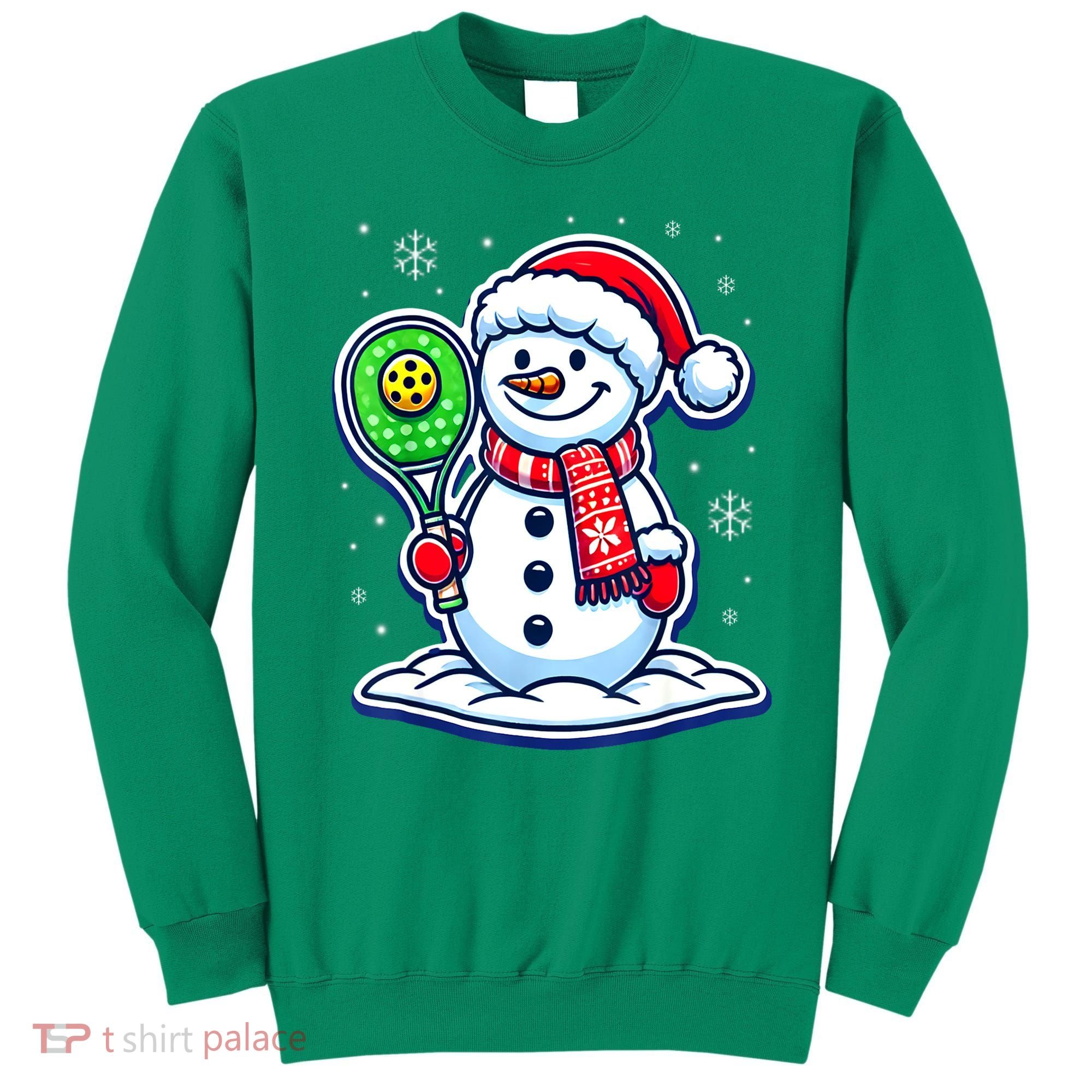 Funny Christmas Pickleball Snowman Pickleball Player Xmas Gift Sweatshirt