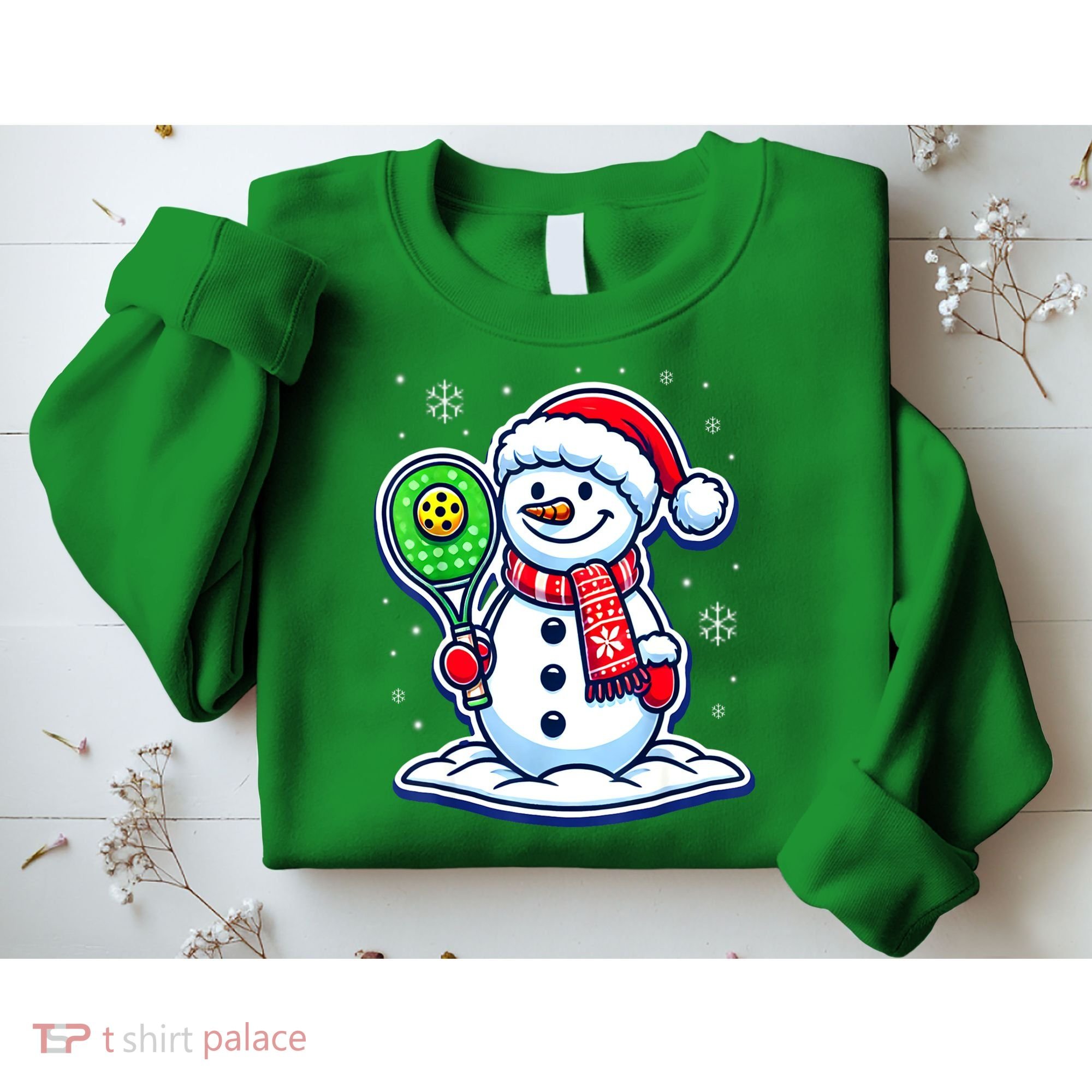 Funny Christmas Pickleball Snowman Pickleball Player Xmas Gift Sweatshirt