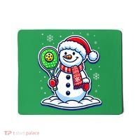 Funny Christmas Pickleball Snowman Pickleball Player Xmas Gift Mousepad thumb 0