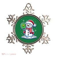 Funny Christmas Pickleball Snowman Pickleball Player Xmas Gift Ornament thumb 0
