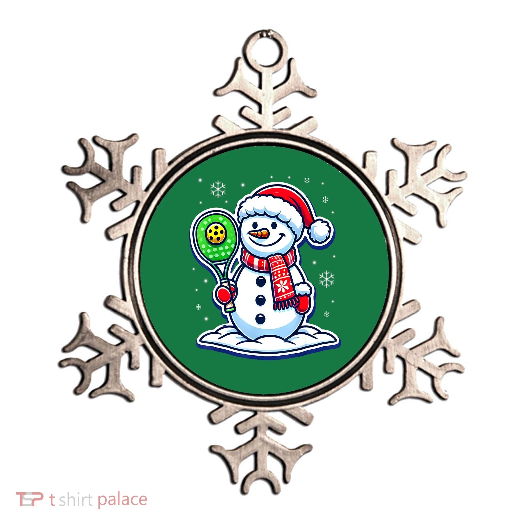 Funny Christmas Pickleball Snowman Pickleball Player Xmas Gift Ornament