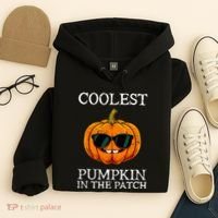 Funny Coolest Pumpkin In The Patch Cute Glassess Halloween Gift Hoodie thumb 4