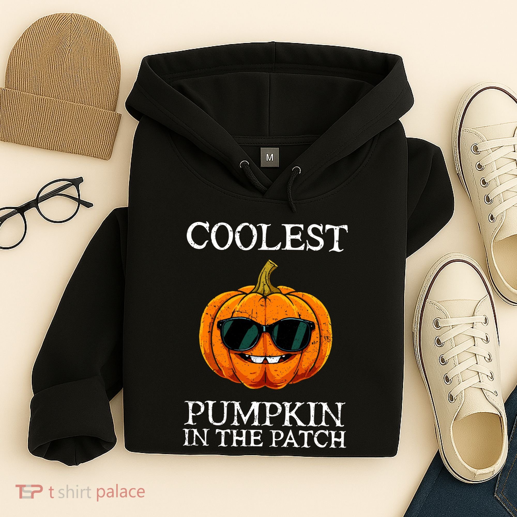 Funny Coolest Pumpkin In The Patch Cute Glassess Halloween Gift Hoodie