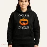 Funny Coolest Pumpkin In The Patch Cute Glassess Halloween Gift Hoodie thumb 5