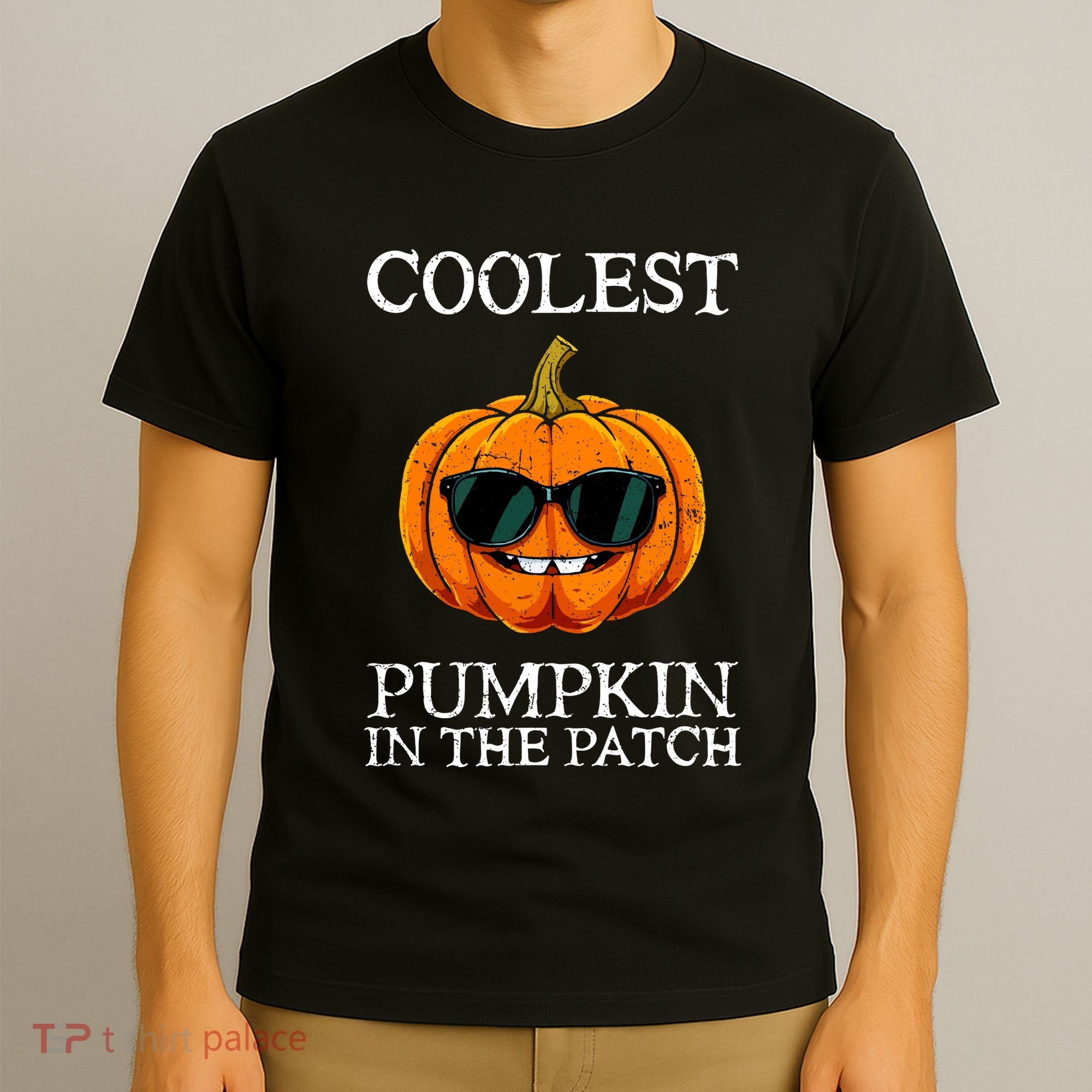 Funny Coolest Pumpkin In The Patch Cute Glassess Halloween Gift T-Shirt