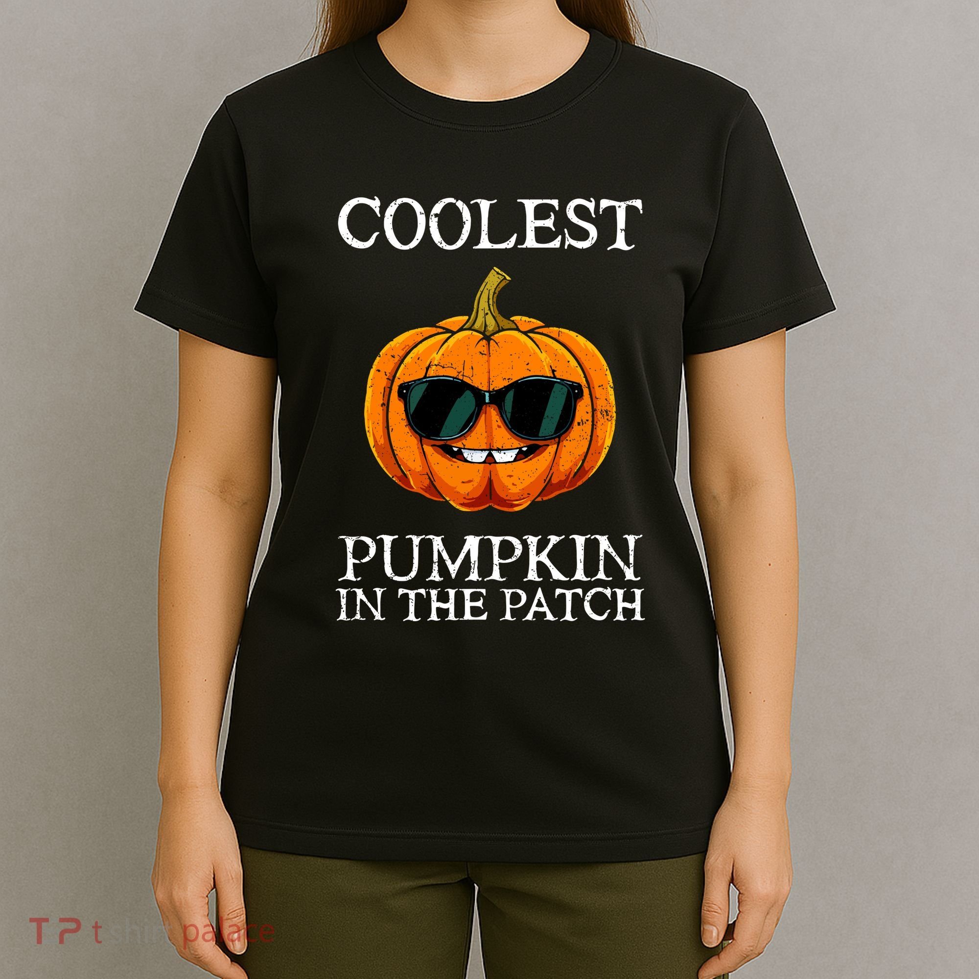 Funny Coolest Pumpkin In The Patch Cute Glassess Halloween Gift T-Shirt