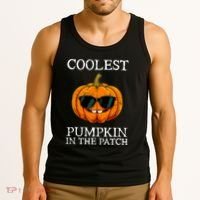 Funny Coolest Pumpkin In The Patch Cute Glassess Halloween Gift Tank Top thumb 3