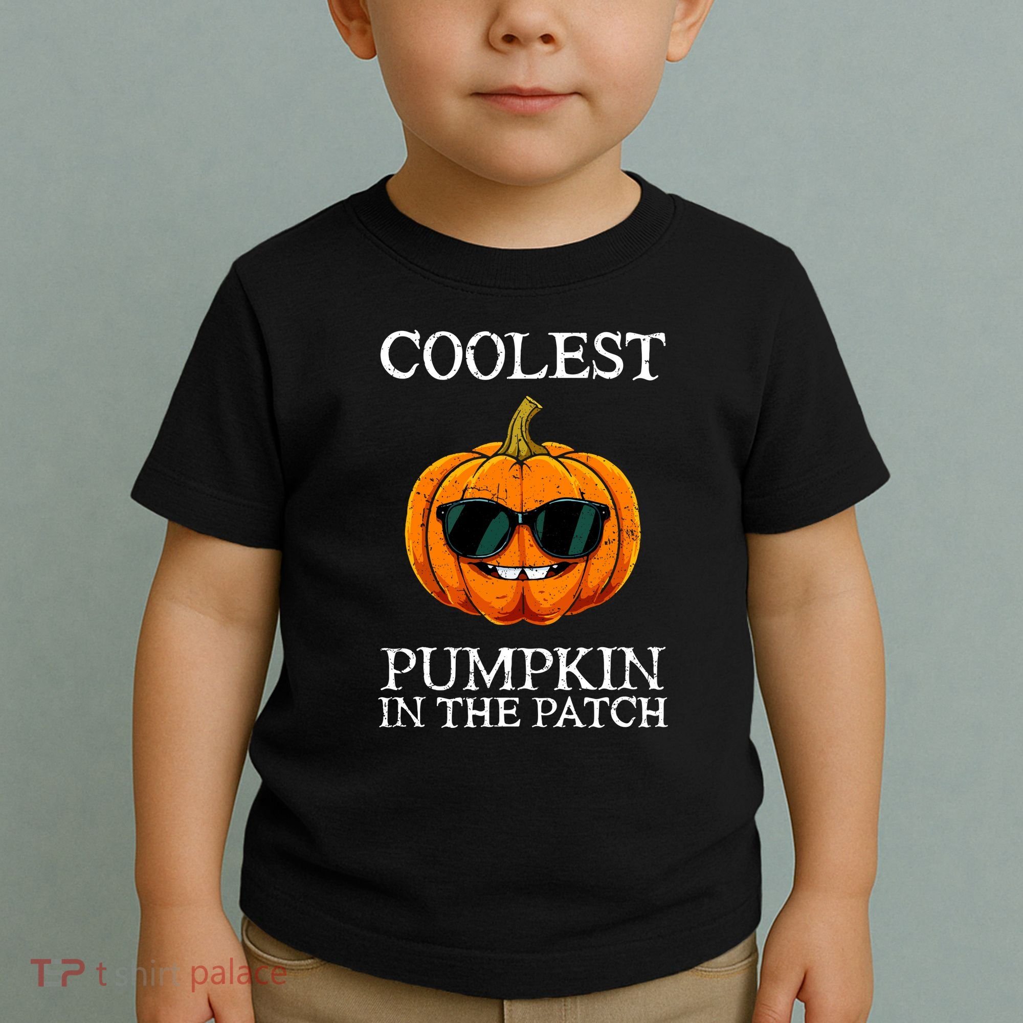Funny Coolest Pumpkin In The Patch Cute Glassess Halloween Gift Toddler T-Shirt