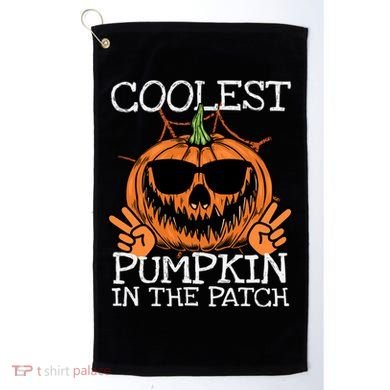 Funny Coolest Pumpkin In The Patch Halloween Gift Golf Towel