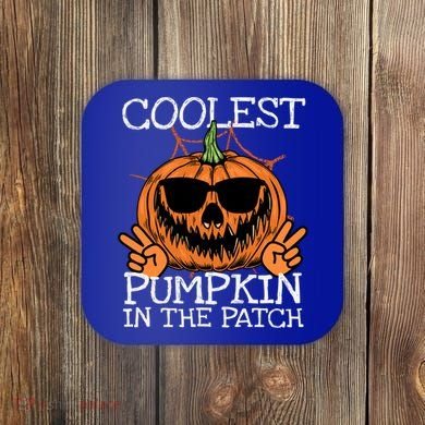 Funny Coolest Pumpkin In The Patch Halloween Gift Coaster
