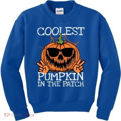Funny Coolest Pumpkin In The Patch Halloween Gift Kids Sweatshirt