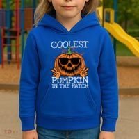 Funny Coolest Pumpkin In The Patch Halloween Gift Kids Hoodie thumb 3