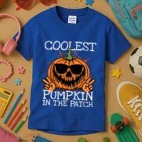 Funny Coolest Pumpkin In The Patch Halloween Gift Kids T-Shirt thumb 3