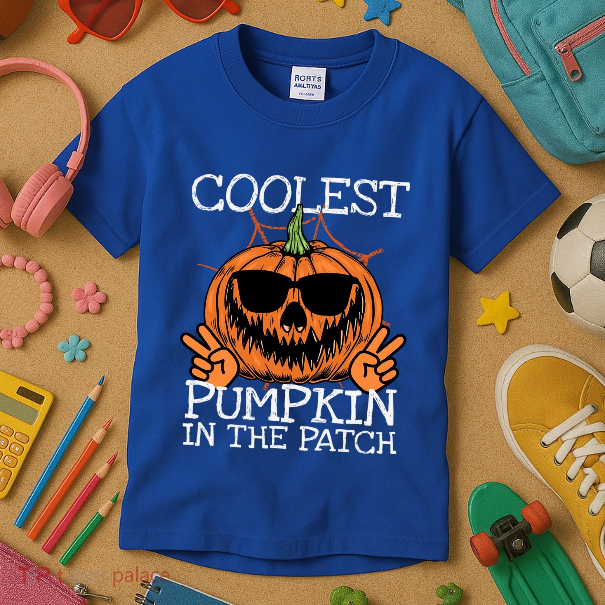 Funny Coolest Pumpkin In The Patch Halloween Gift Kids T-Shirt