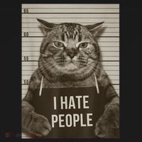 Funny Cat Police Mugshot I Hate People Women's T-Shirt thumb 6