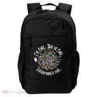 Funny Christmas Problem With Tangled Lights Backpack thumb 0