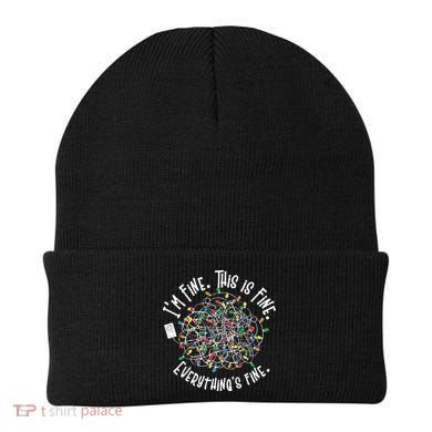 Funny Christmas Problem With Tangled Lights Beanie