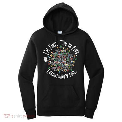 Funny Christmas Problem With Tangled Lights Women's Hoodie