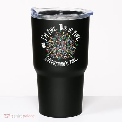 Funny Christmas Problem With Tangled Lights Tumbler