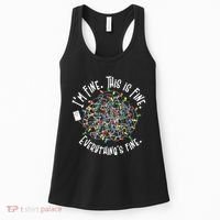 Funny Christmas Problem With Tangled Lights Women's Tank Top thumb 0