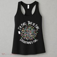 Funny Christmas Problem With Tangled Lights Women's Tank Top thumb 3